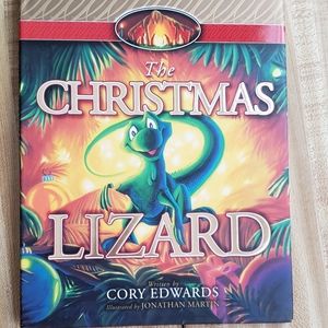 Christmas book for children "The Christmas Lizard" with bean bag pink lizard
